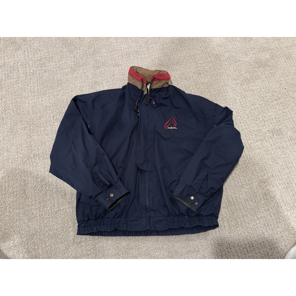 Vintage 90s Winner Mate Sportswear “Majestic” Jacket Men's XL Navy Blue Green